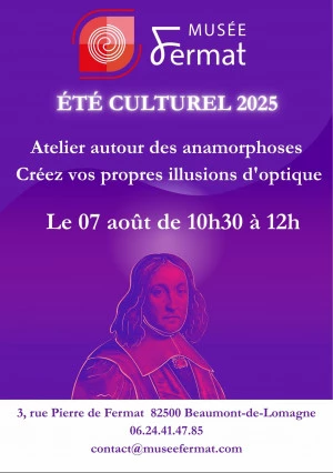Affiche Atelier autour des anamorphoses : Créez vos propres illusions d'optique