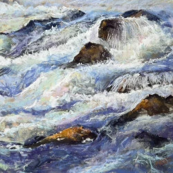 Tumulte - Le Vers - Pastel sur papier Uart- 40x40 - Martine Tulet 