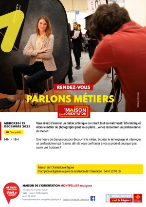 Affiche PARLONS METIERS - Le métier de photographe