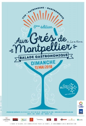 Affiche 6ème balade gastronomique Aux Grés de Montpellier