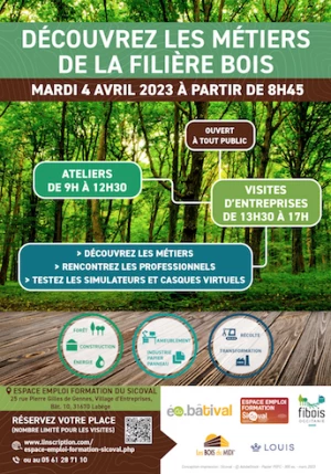 Affiche Forum des métiers de la filière bois