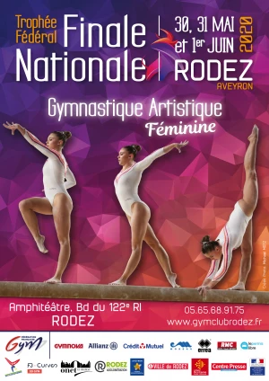 Affiche FINALE NATIONALE TROPHEE FEDERAL par Equipe -Gymnastique Artistique Féminine