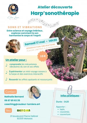 Affiche Atelier découverte de la sonothérapie 