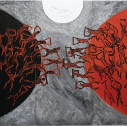 Grand Triptyque n°9 / Atlantes et Cosmos - 200 x 270