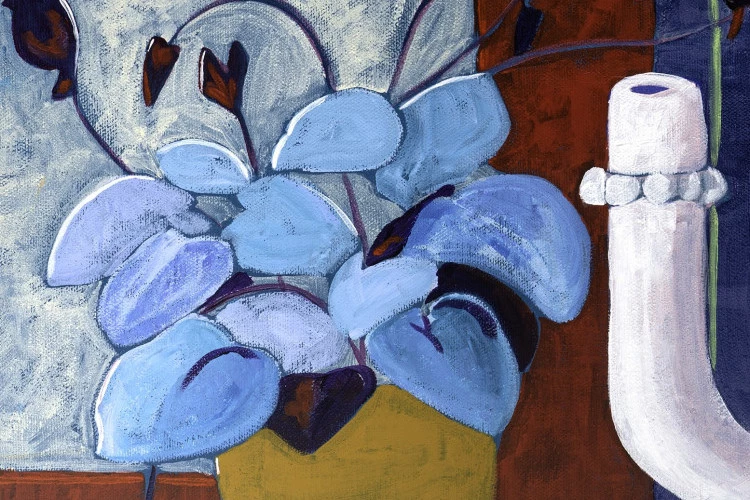 les cyclamens (détail) - [LAURE B.] 