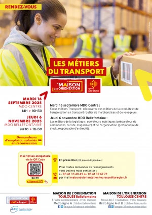 Affiche Les métiers du transport