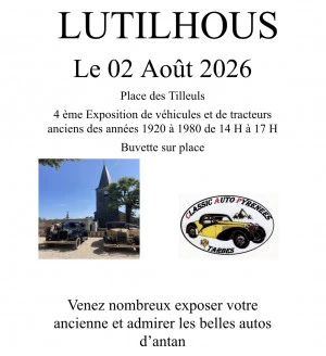 Affiche 4 ème exposition de véhicules et de tracteurs anciens (1920 à 1980)
