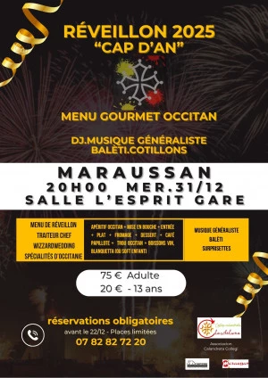Affiche Réveillon "Cap d'An"