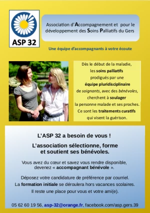 Affiche Tout savoir sur l'ASP 32 et la formation d'accompagnants bénévoles