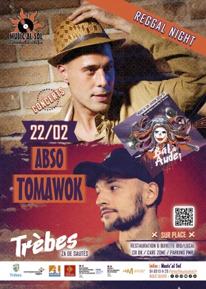 Affiche ABSO + TOMAWOK - Concerts reggae
