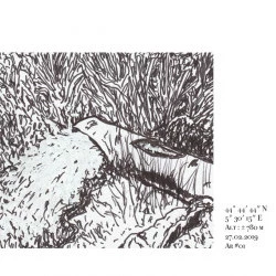 Aiga - Carnet d'Archiane (Drôme), extrait - Technique mixte - Extrait du projet "Aiga - La cartographie sensible de l'eau" - 2019 - Philippe Pitet 