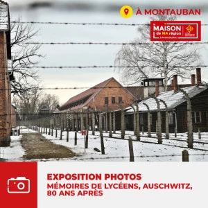 Affiche Exposition : Mémoires de lycéens, Auschwitz, 80 ans après 