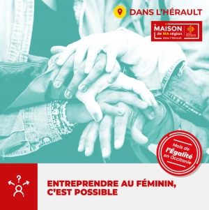 Affiche Entreprendre au féminin c'est possible