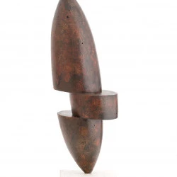 Félix VALDELIEVRE - sculpture fer patiné et verni, socle béton, 1.35 m, 2025 - Guilhem Brandy 