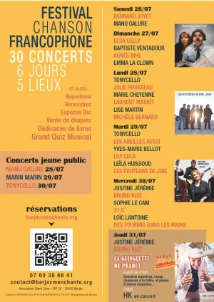 Affiche festival barjac m'en chante
