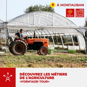 Affiche Form'Agri Tour : Découvrez les métiers de l'agriculture - Jeudi 14 septembre 2023 de 8h45 à 16h