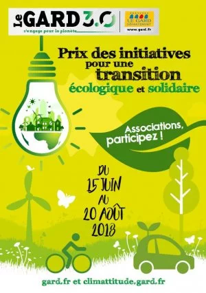 Affiche Prix des initiatives pour une transition écologique et solidaire dans le Gard
