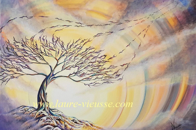 Ressource - acrylique sur toile, 70x50 cm, 2020, Laure Vieusse, oeuvre unique signée