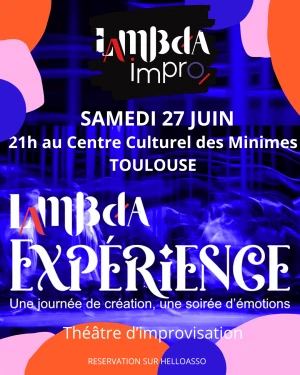 Affiche THEATRE D'IMPROVISATION "LAMBDA EXPERIENCE"