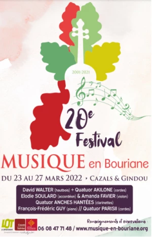 Affiche 20° Festival - Musique en bouriane 