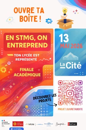 Affiche Finale du concours académique "Ouvre Ta Boîte"