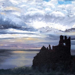 Un château en Ecosse - Acrylique