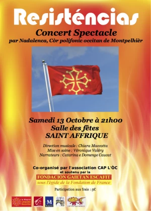 Affiche concert spectacles RESISTÉNCIAS