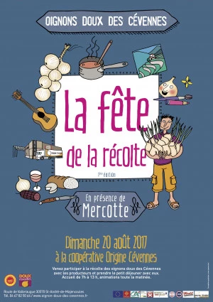 Affiche La fête de la récolte de l'oignon doux des Cévennes