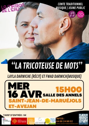 Affiche "La Tricoteuse de mots" - Layla Darwiche et Fwad Darwich