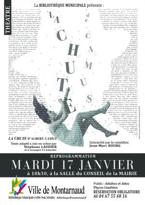 Affiche « La Chute » d'Albert Camus (Reprogrammation) à Montarnaud