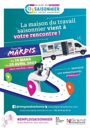 Affiche Maison du travail saisonnier - "Les Mardis de l'emploi saisonnier"