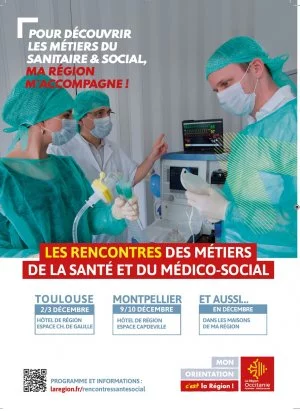 Affiche Les rencontres des Métiers de la Santé et du Médico-Social