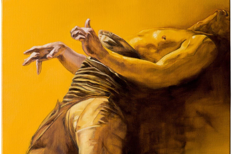 Johann courbé - Huile sur toile. 46 X 38 cm