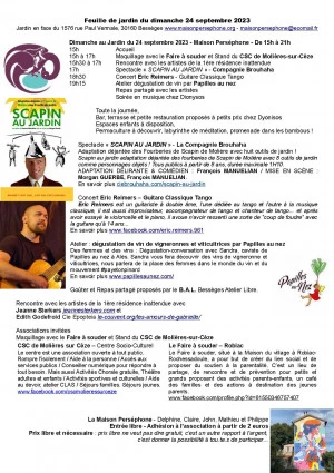 Affiche Dimanche au jardin