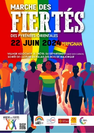 Affiche 3ème Marche Des Fiertés des Pyrénées-Orientales