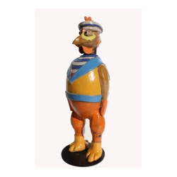 Poulet à l'eau sel - Céramique raku 47cm 2016