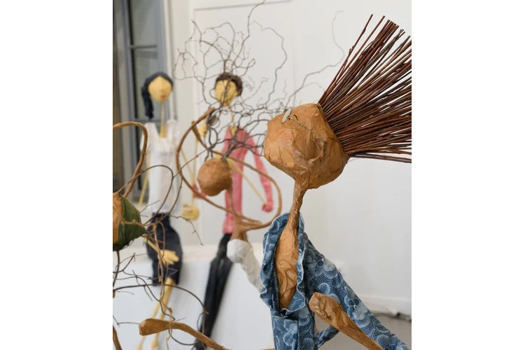 Phil' à lunettes - Technique mixte 75x65x150cm