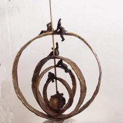 Paratonnerre - Bronze (cire perdue ) hauteur 68 cm pièce unique - Anne de Crécy 