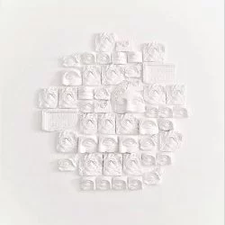 "ET CAETERA" 2003-2005 (Hommage à Phidias) - 49 Fragments - Plâtre 100x100 cm.