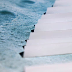 La mer - Pigments et eau sur papier marouflé, calque