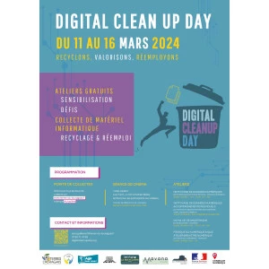 Affiche Digital Clean Up Day - 16 mars 2024