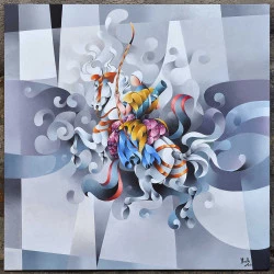 amazone - Huile sur toile - 5 000,00€ 
