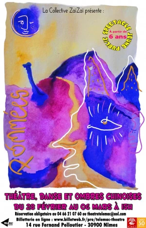 Affiche POMMÉES Théâtre musical interactif, danse et ombres chinoises pour les 6-12 ans