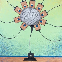 Fleur - 2021, Acrylique sur toile, 89x116cm - Oktay Kočan 