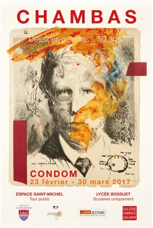 Affiche "Chambas : Dessiner, peindre…50 ans" à Condom