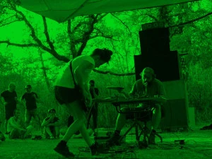 Affiche SOIRÉE XXXL | Nina Garcia & Arnaud Rivière- Autoreverse | Alessandro Bosetti- Mask Mirror | Meat Me – Violaine Lochu 