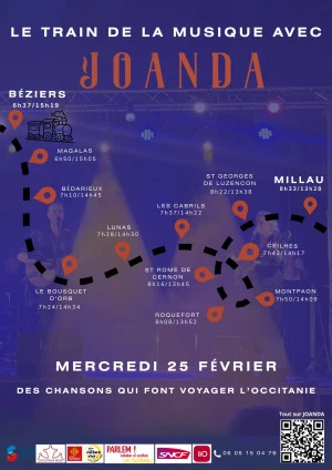 Affiche Le train de la musique avec Joanda
