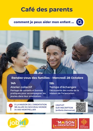 Affiche Café des parents "comment je peux aider mon enfant …"