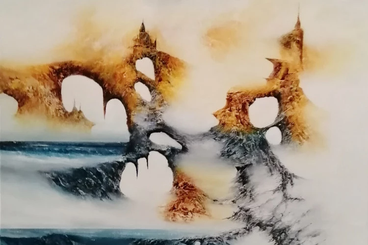 Dualité - Huile au couteau - 55 cm x 46 cm - US - 2020 - Dualité