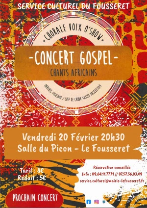 Affiche Concert Gospel -Voix O'Show